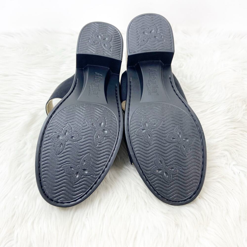 NWOB Alegria by PG Lite EU 39 Women's Navy Tia Leather Comfort Block Heel Sandal - Picture 11 of 13